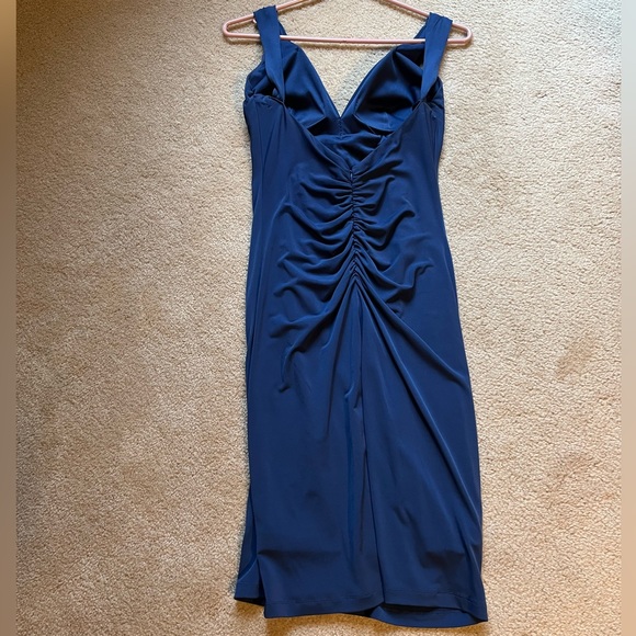 💜 HOST PICK 💜 Enchante Blue Low Back Cocktail Dress - Picture 2 of 8